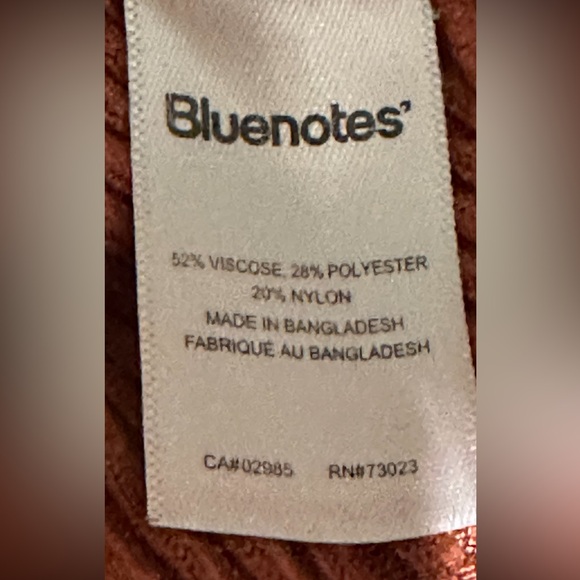 Bluenotes rust burnt orange turtleneck pullover chic fall cozy casual - Picture 3 of 3